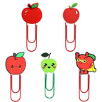 Apple Paper Clip Bookmarks