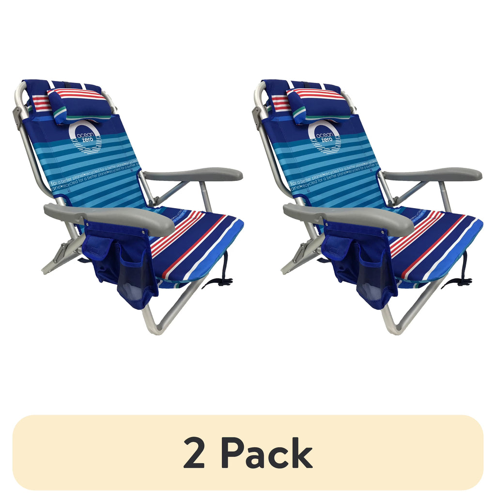 2026 New(2 pack) Ocean Zero Deluxe Backpack Chair Striped