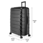 2026 New(2 pack) PUR by iFLY Hardside 28" Checked Luggage, Black